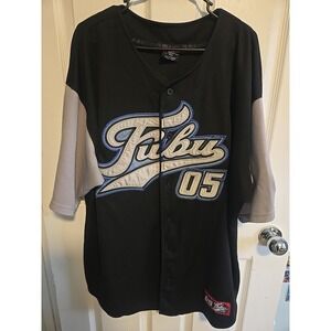 Vintage FUBU Jersey Y2K Streetwear  Hip-Hop 2000s FUBU 05 Baseball Jersey XXL